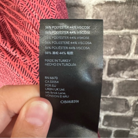 Anthropologie Maeve High Neck Tank top blouse red black printed - Picture 9 of 12